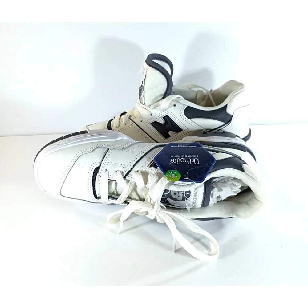 New Balance 550 Sea Salt Magnet BBW550BH Women 6.5 Wide NWT Leather Sneakers